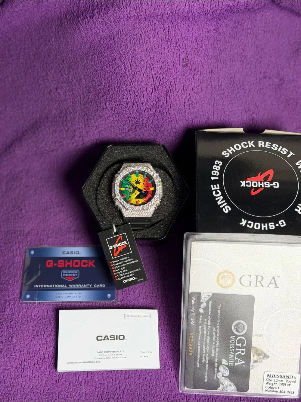 Casio G-Shock Multicolor Dial Silver Bezel Watch